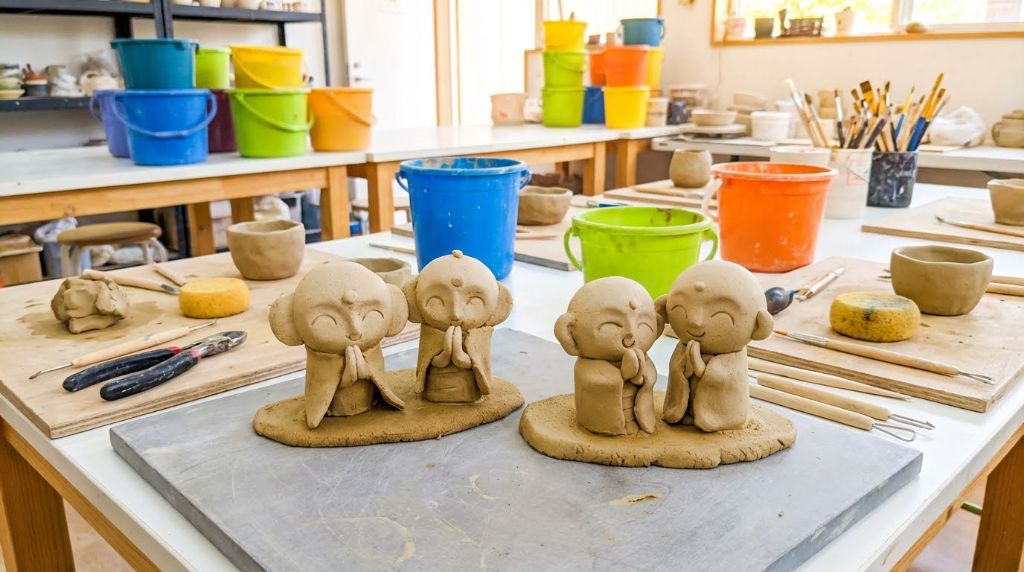 陶芸作品制作風景